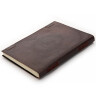 Leather Cover Notebook with Embossed Celtic Letter A and Seven Chakras Stones